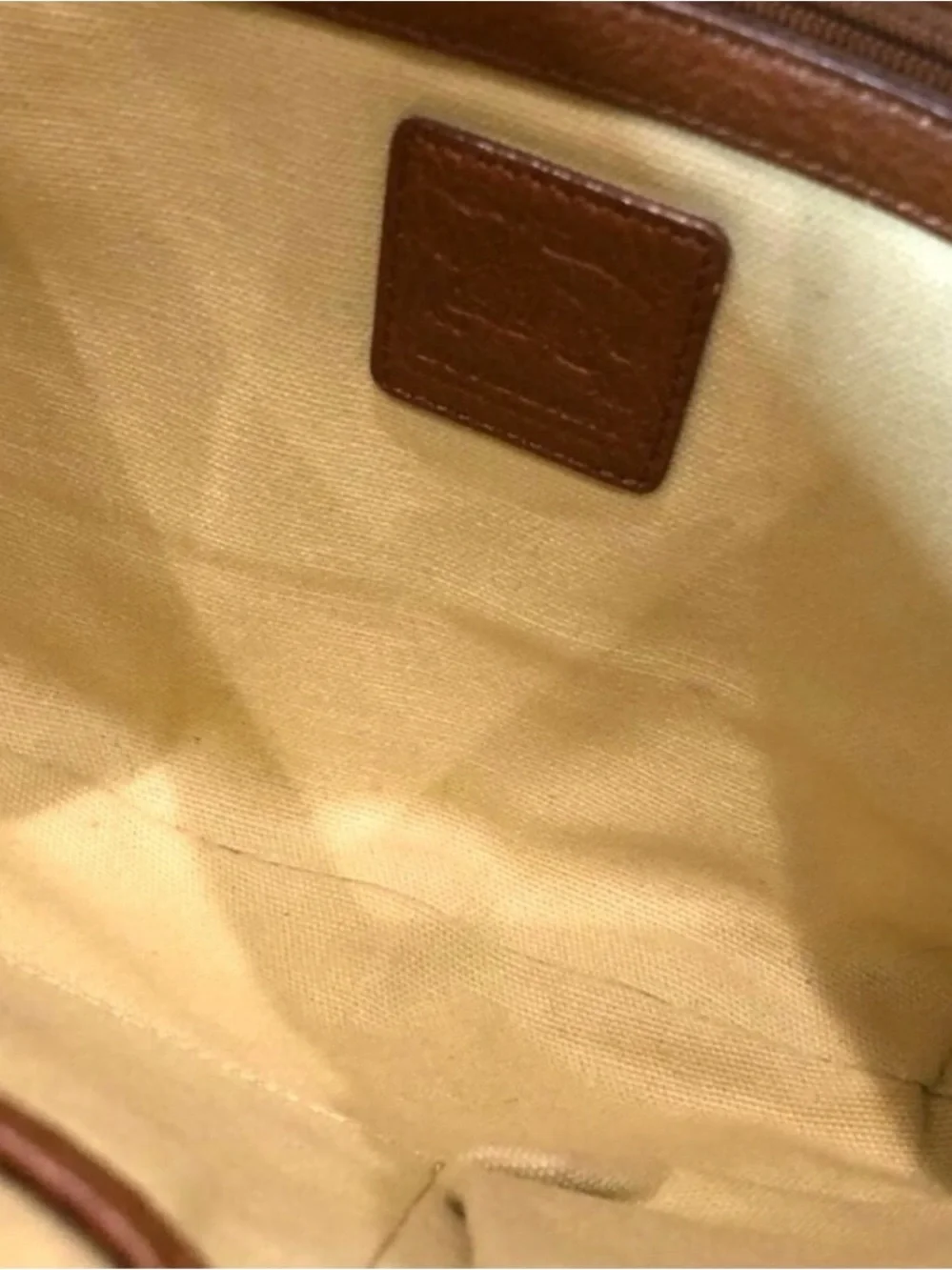 Burberry Pastel Plaid Canvas Shoulder Bag with Brown Leather Trim